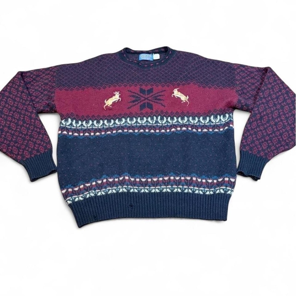 0182 Vintage Pendleton Christmas Sweater